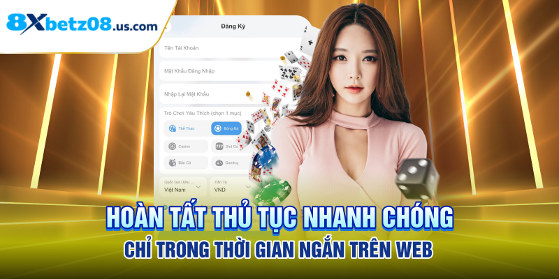 Hoàn tất thủ tục nhanh chóng chỉ trong thời gian ngắn trên web